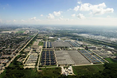 Treatment facilities like the Stickney Water Reclamation plant in Cook County, Ill., are challenged to remove microplastics from wastewater. Photo: Metropolitan Water Reclamation District
