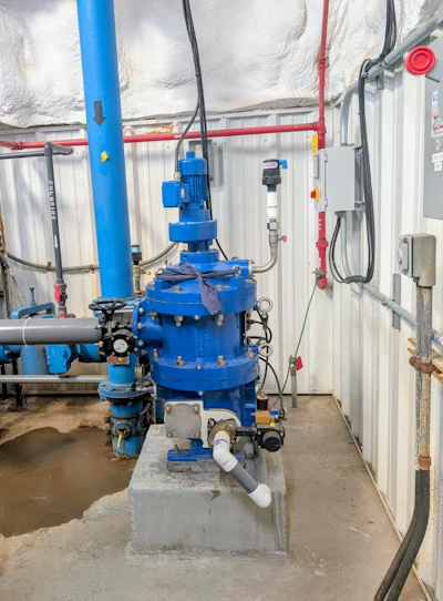 The BOLLFILTER installed at Hot Sulphur Springs’ facility.