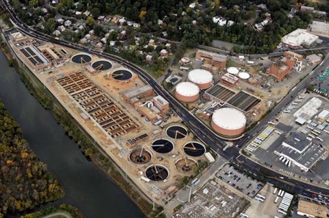 Water Pollution Control Plant Aerial