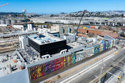 Aerial view of the Southeast Treatment Plant's headworks facility looking west.