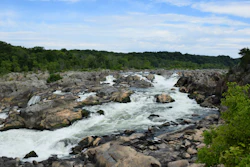 Great Falls of the Potomac River, viewed from Maryland.