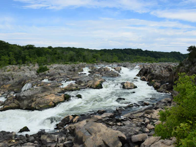 Great Falls of the Potomac River, viewed from Maryland.