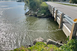 The causeway crossing at Johnson’s Island.